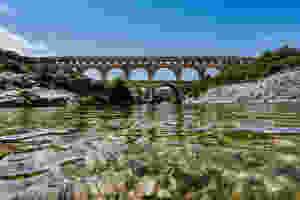 the Roman Aqueduct and UNESCO site, Pont du Gard