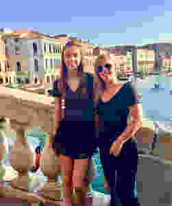 my daughter and I admiring the Grand Canal
