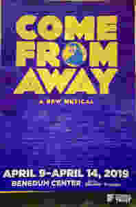 the program from the traveling Broadway musical Come From Away at the Benedum Center in Pittsburgh