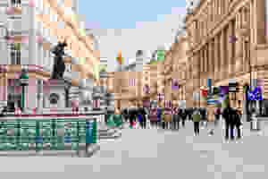 the Plague Column on Graben Street in the old town of Vienna