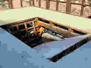 trap door where the animals were brought up from the underground basement