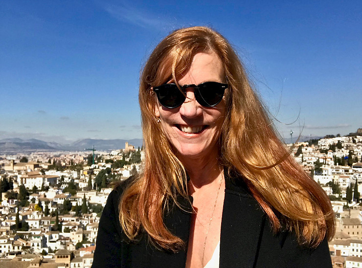 me enjoying the views from the Alhambra's Alcazaba