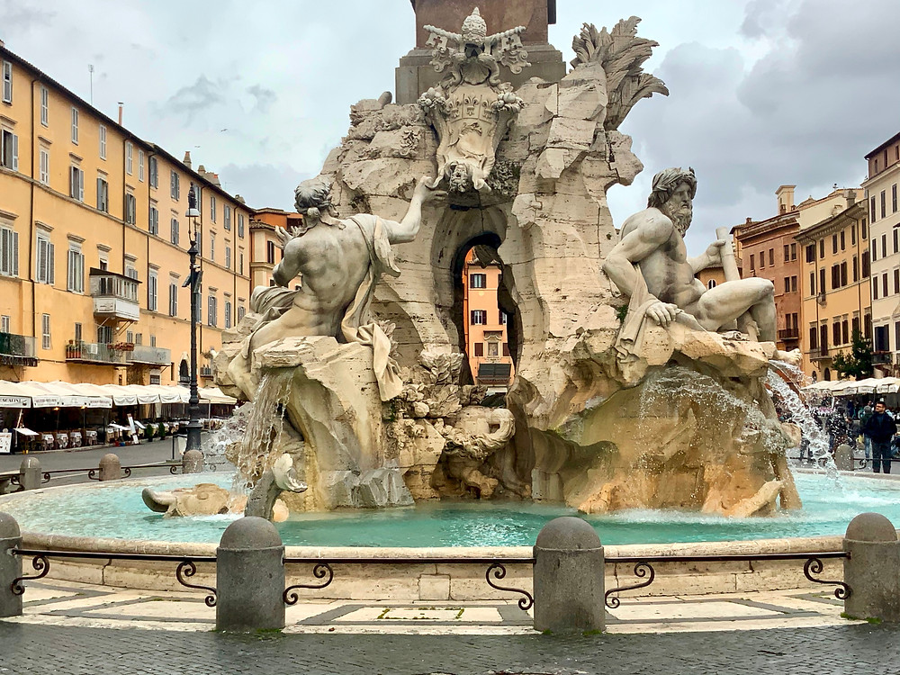 The Fountain of Four Rivers in Piazza Navona