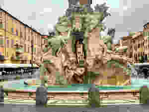 The Fountain of Four Rivers in Piazza Navona