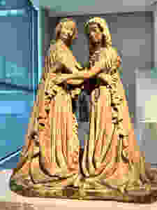 Mary and Elizabeth and the unborn babies in their abdominal cavities