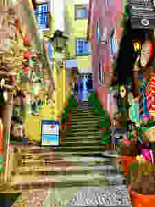 a side street filled with artisan shops in historic Sintra