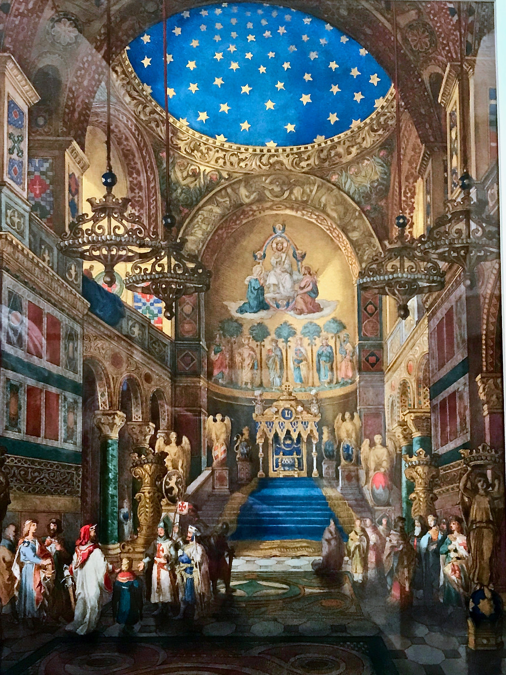 drawing for the proposed Throne Room, found in the exhibition area in the basement
