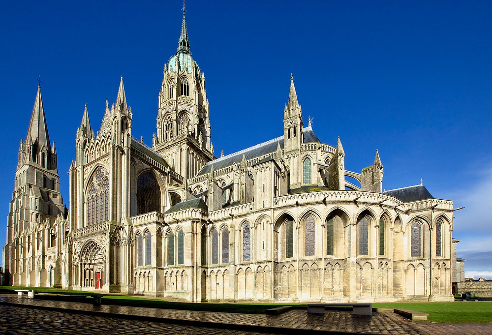 the massive Bayeux Cathedral