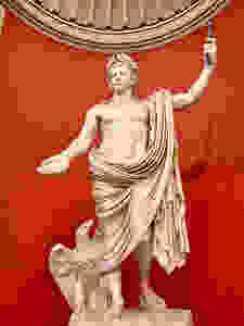 statue of Augustus in the Round hall of the Vatican Museums