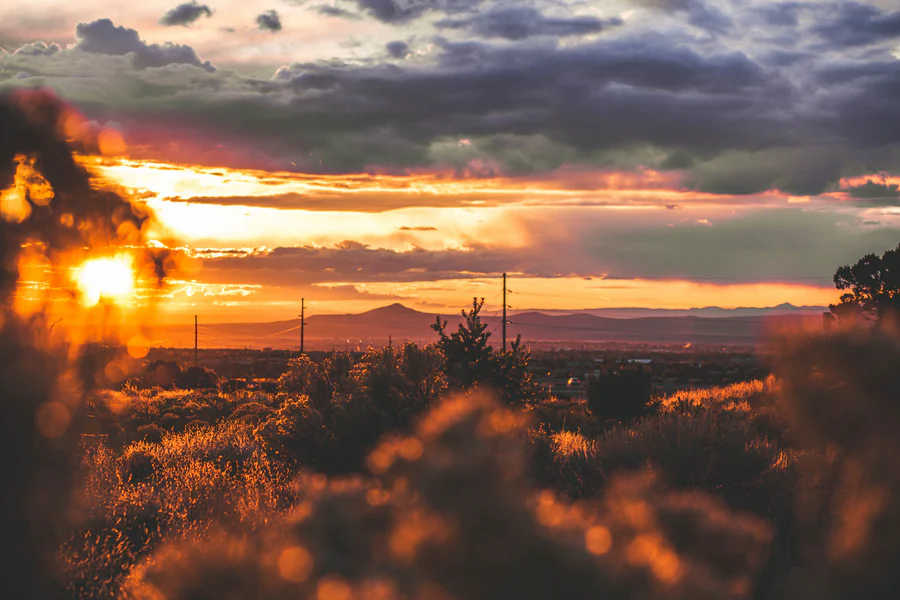 sunset in Santa Fe