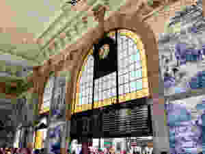 azulejo murals at São Bento train station