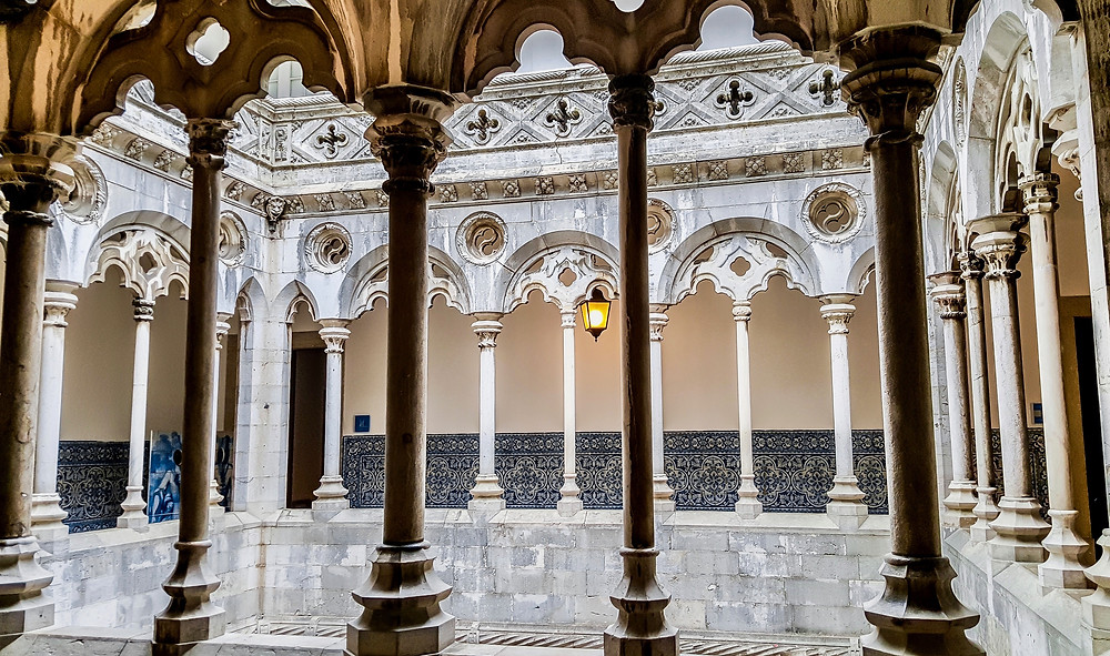 courtyard patio in Lisbon's National Tile museum