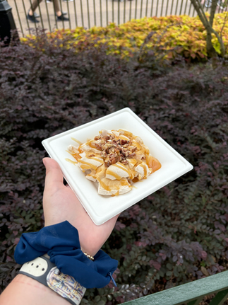 A liquid nitrogen sweet potato mousse dish