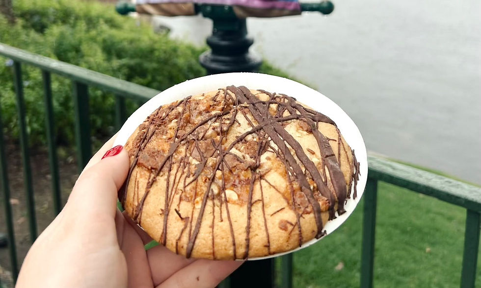 Person holding a Snickers-Doodle Cookie