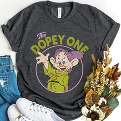 Vintage 90s The Dopey One Shirt - Heather Grey