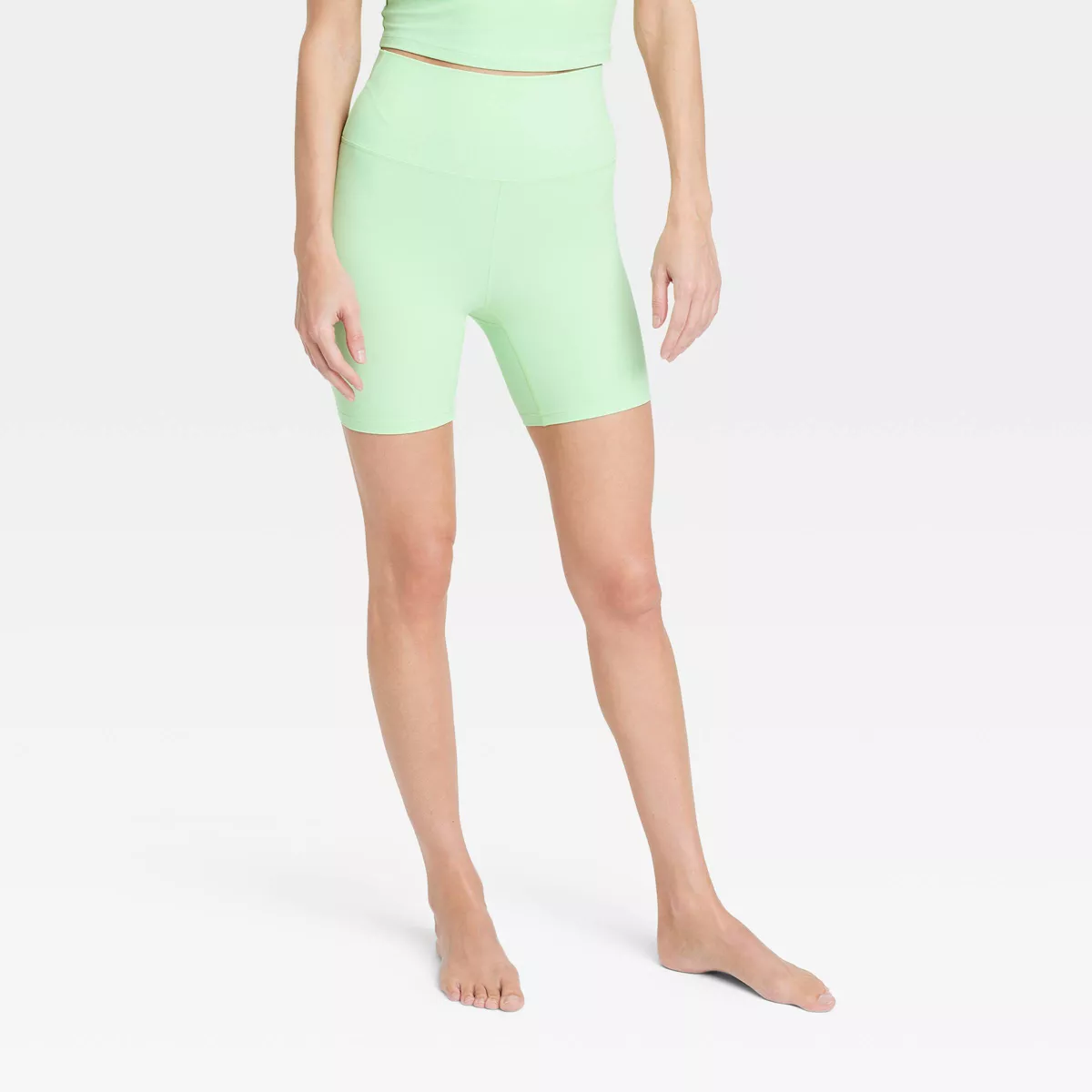 Target Women's Everyday Soft Ultra High-Rise Bike Shorts 6" - Light Green
