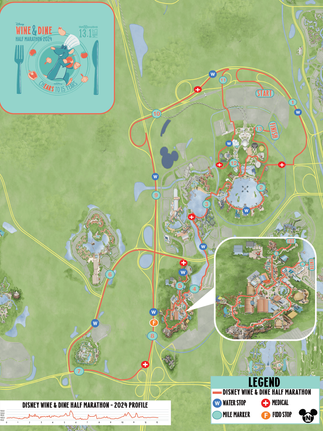 2025 Wine & Dine Half Marathon Course Map