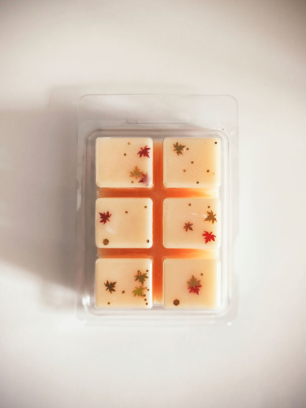 vista frontal de wax melts horno de otoño