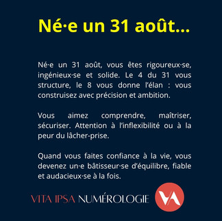 Vita Ipsa Numéroloige | Qualités et défauts des personnes nées en août