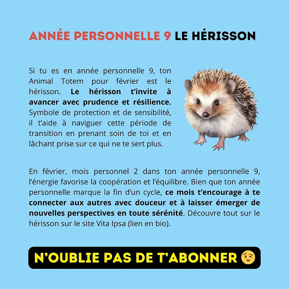 Animal Totem de février 2025 - quel est ton Totem ?