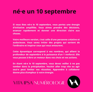 Personnes nées le 10 septembre | Profil et tendances en numérologie | Vita Ipsa numérologie