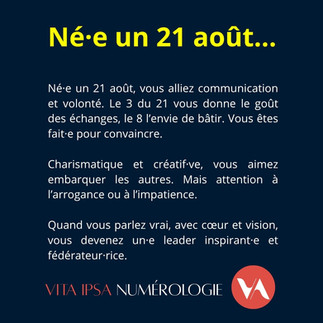 Vita Ipsa Numéroloige | Qualités et défauts des personnes nées en août