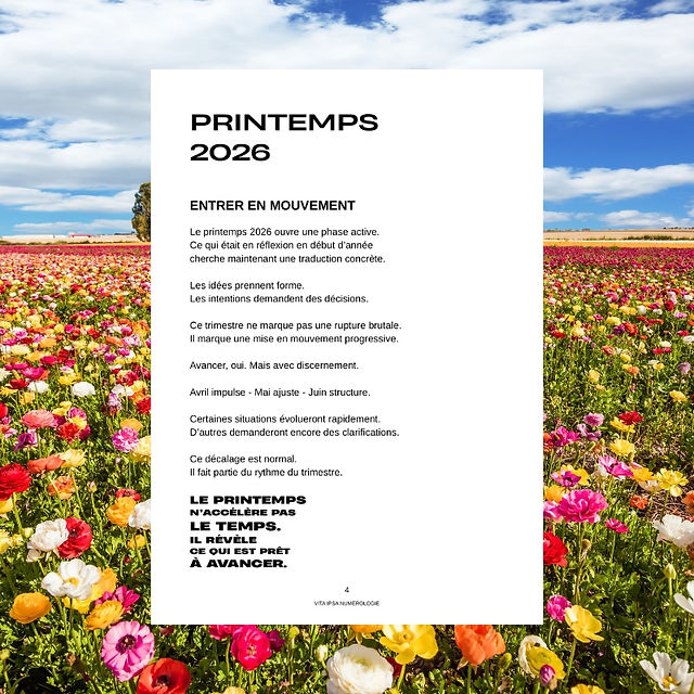 Numérologie printemps 2026 : comprendre les énergies d’avril, mai et juin