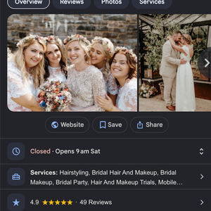 Google Business Profile Optimisation for Hair and Makeup Artist Cornwall
