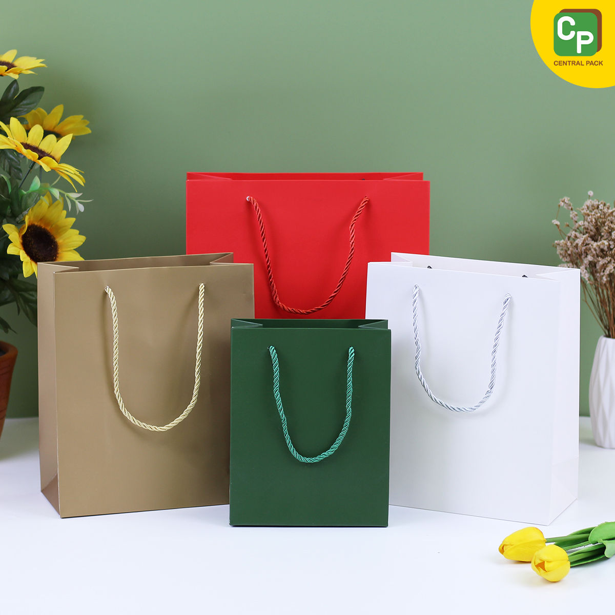 ถุงกระดาษอาร์ตด้าน หูเชือกกลม