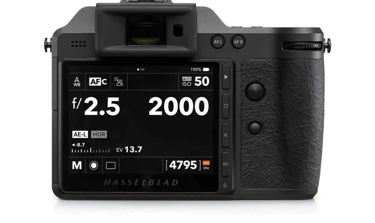 Hasselblad X2D II 100C seen from the back.
