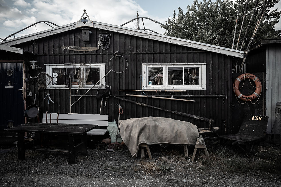 En af de små fikserhytter i havnekvarteret