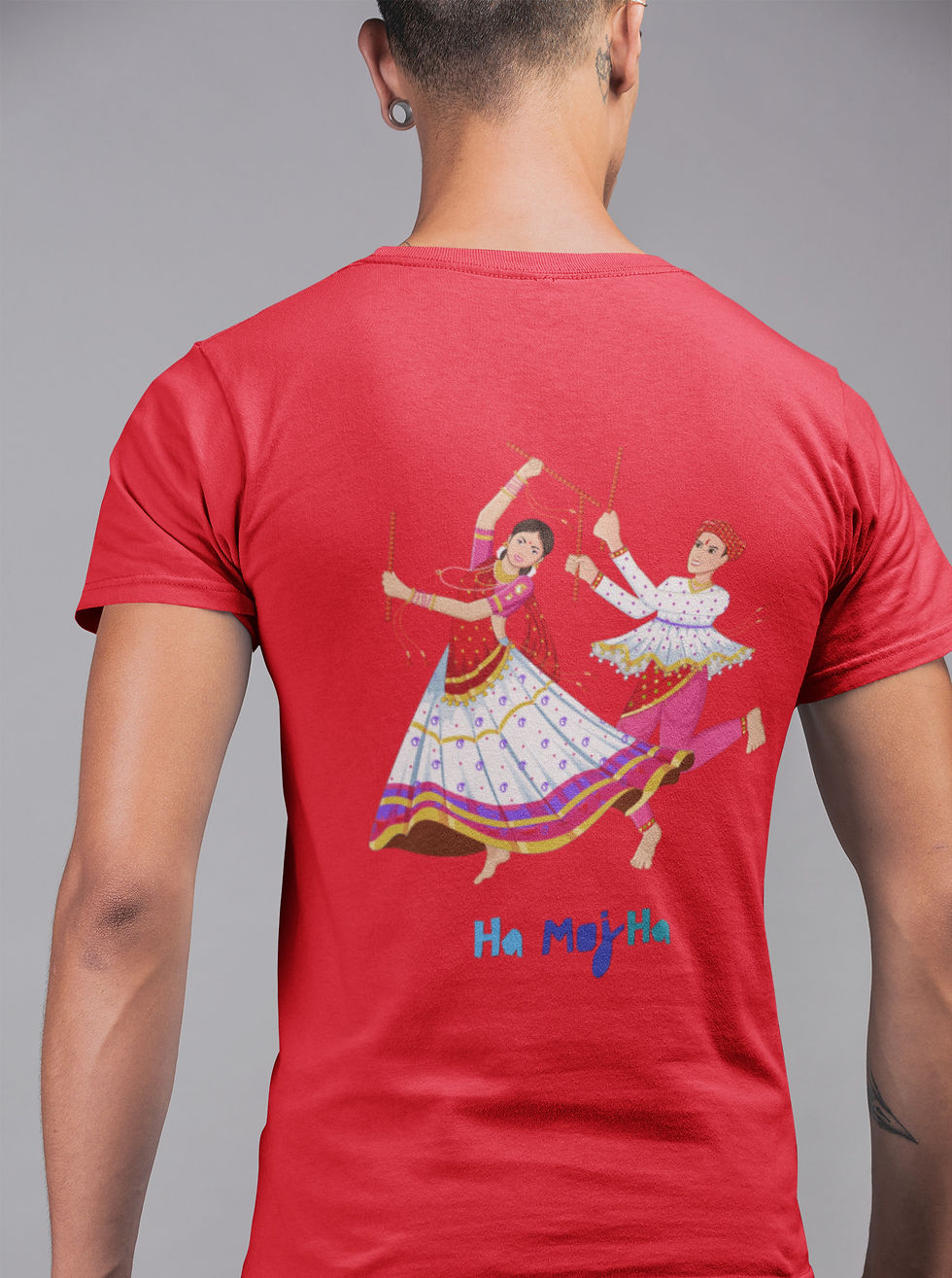Thumbnail: Ha Moj Hai - Navratri Special T-Shirt: Limited Edition Garba & Dandiya Wear