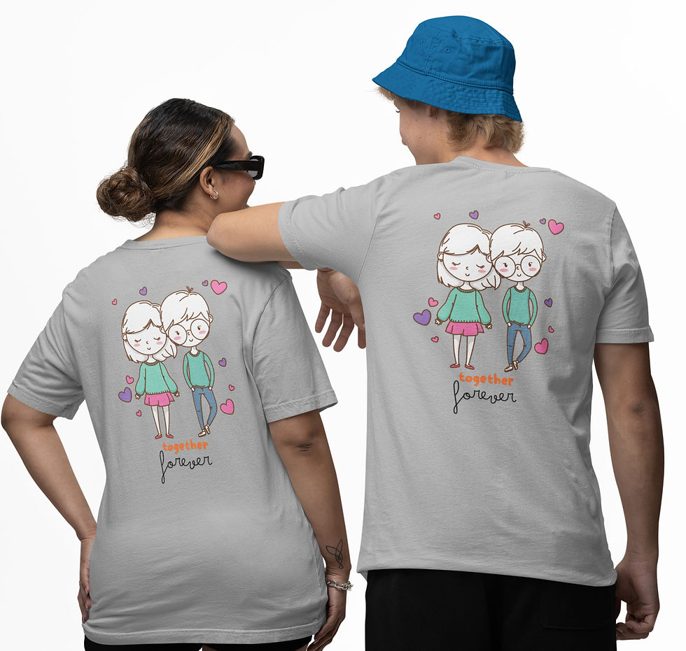 Thumbnail: Combo 5: Couple Goals T-shirt - Grey