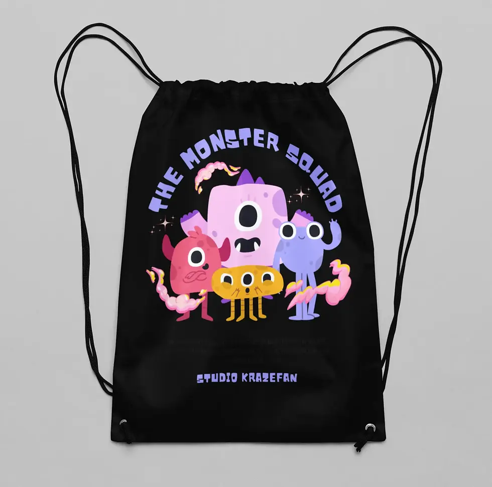 Thumbnail: Drawstring bag: Monster Squad_black
