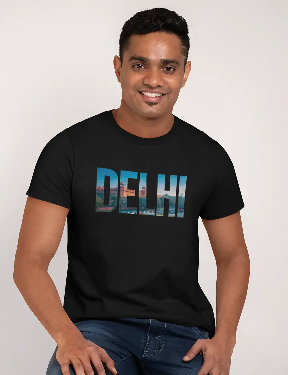 Thumbnail: Delhi Hai Dilwalo ki Unisex T-shirt-black