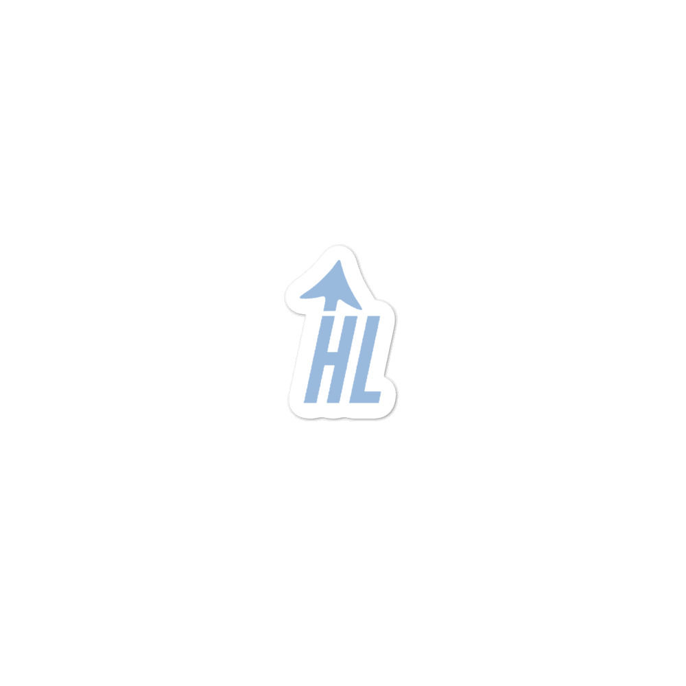 Light Blue HL Vinyl Bubble Stickers