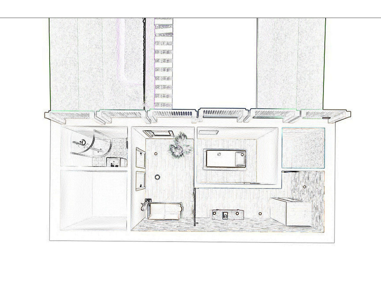plan 2D, esquisses et rendus 3D création spa spa drôme