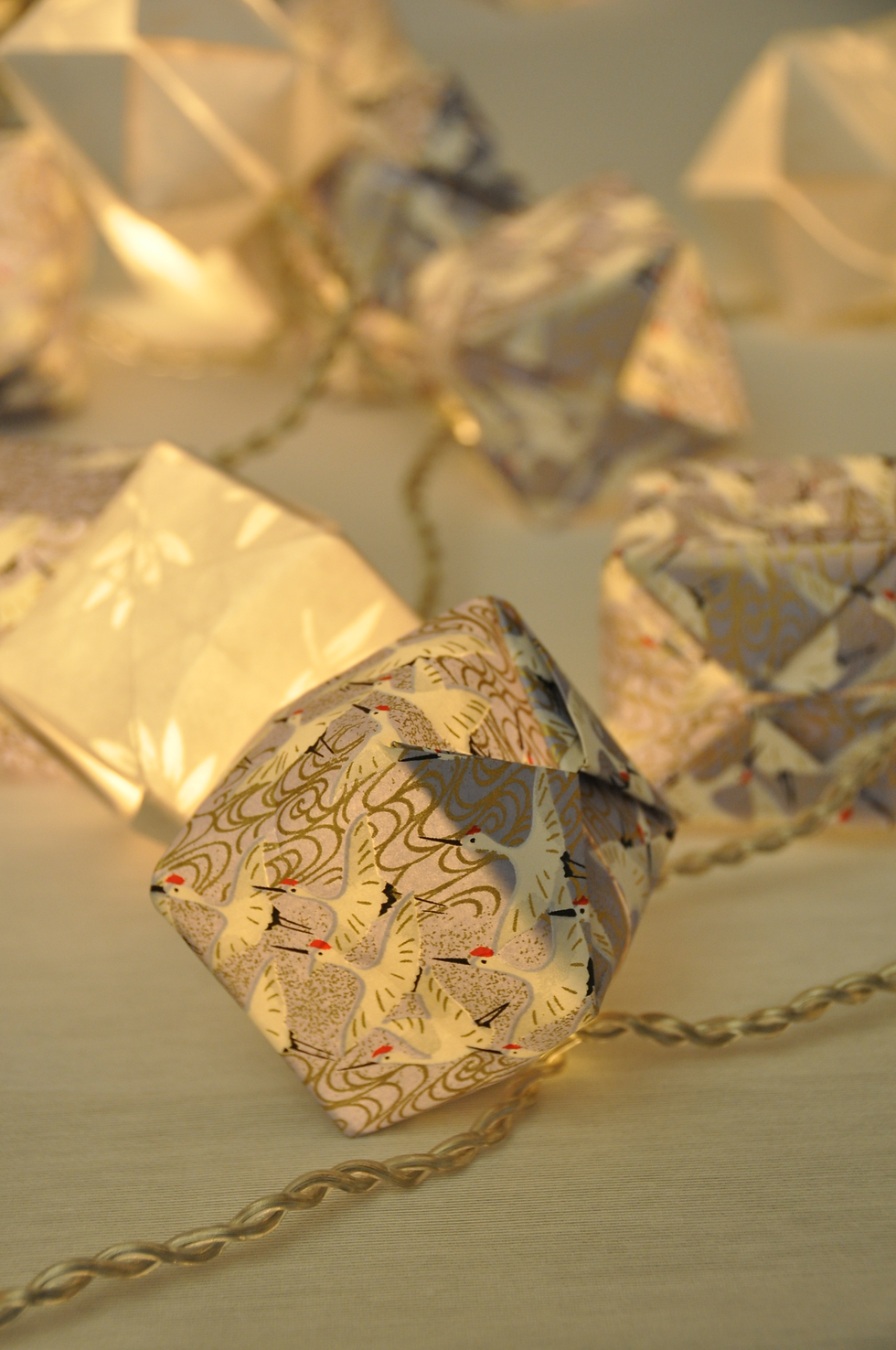 Miniature : Guirlande Cubes Grues Cendrées