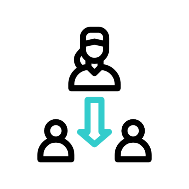 A diverse group of individuals standing together, with a prominent arrow indicating upward direction above them.