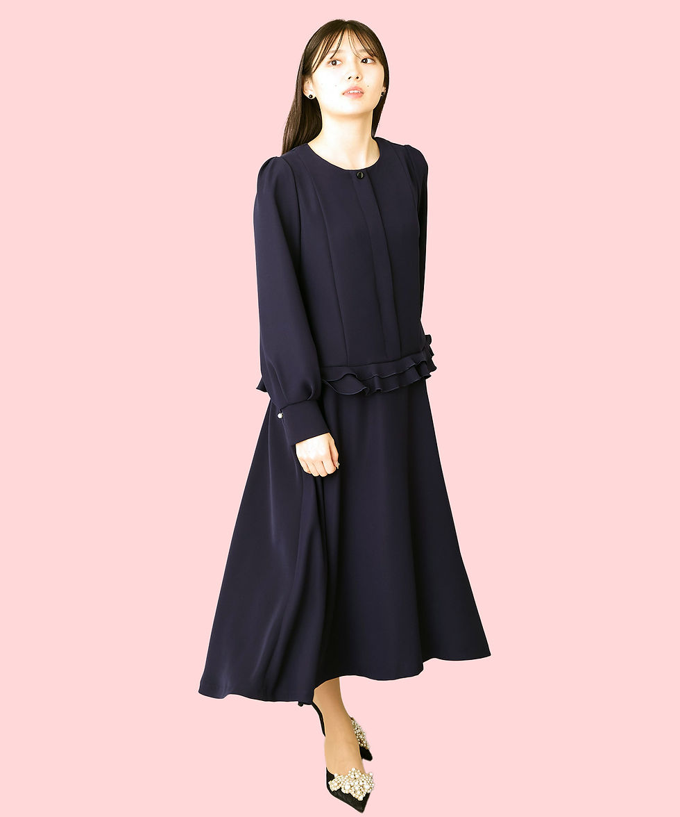 サムネイル： 【Navy Series】Frill design formal dress