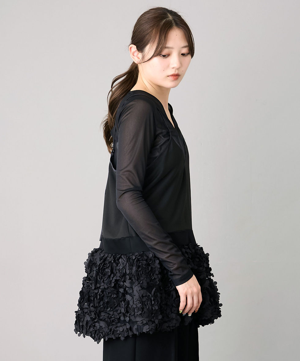 サムネイル： Import ribbon lace layered camisole petticoat