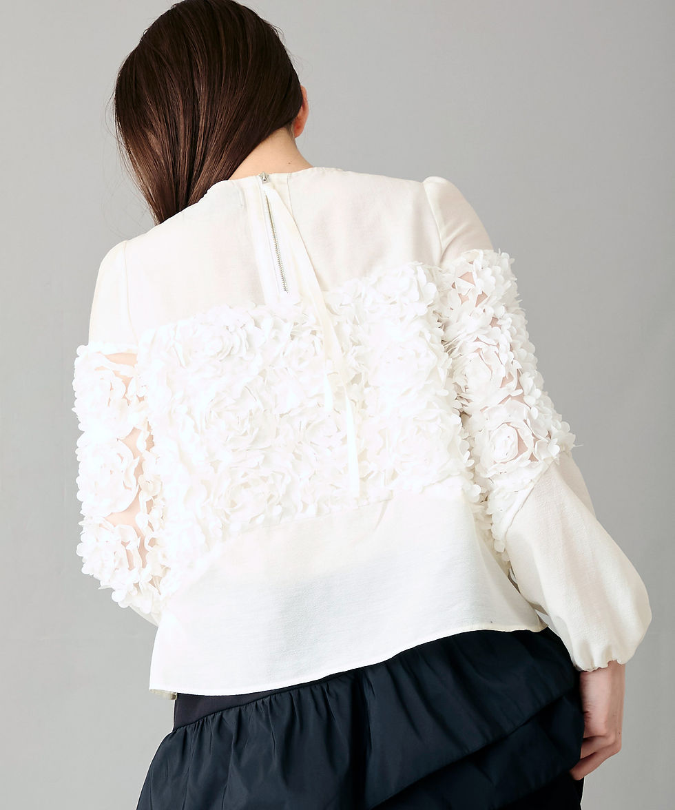 サムネイル： Import ribbon lace blouse