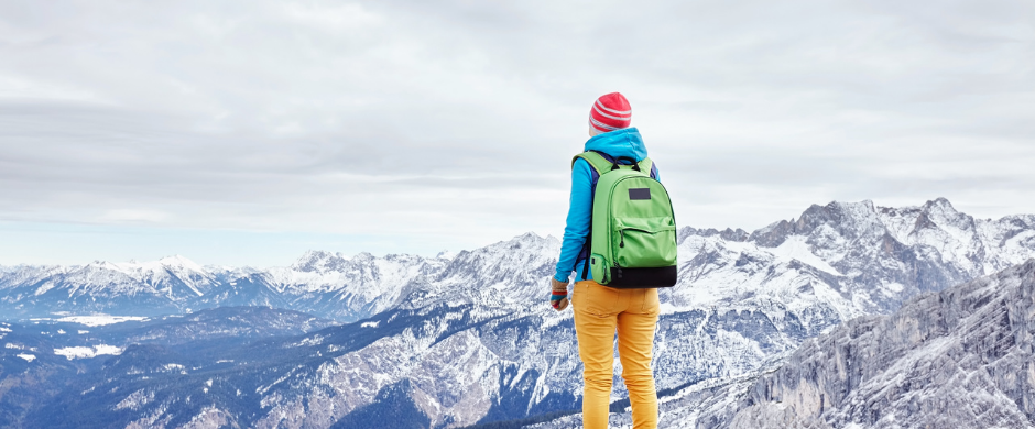 Das Ziel einen Berg zu besteigen. Visuelle Ziele helfen bei der Motivation
