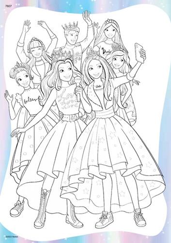 Barbie Princess Adventure Coloring Barbie Copy Colouring Book