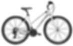 Bicicleta Adriatica Boxter FY Lady 21V 28 Alba 45cm