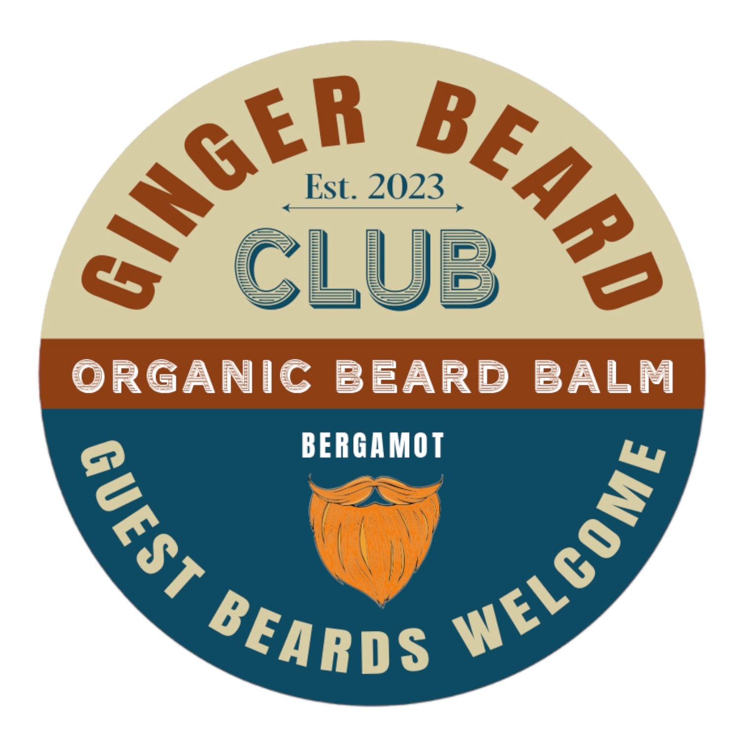 Bergamot Organic Beard Balm front label