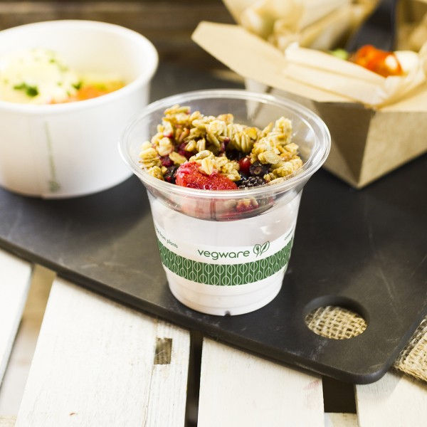 Thumbnail: VEGWARE 9OZ PLA COLD CUP, 96-SERIES with food contents