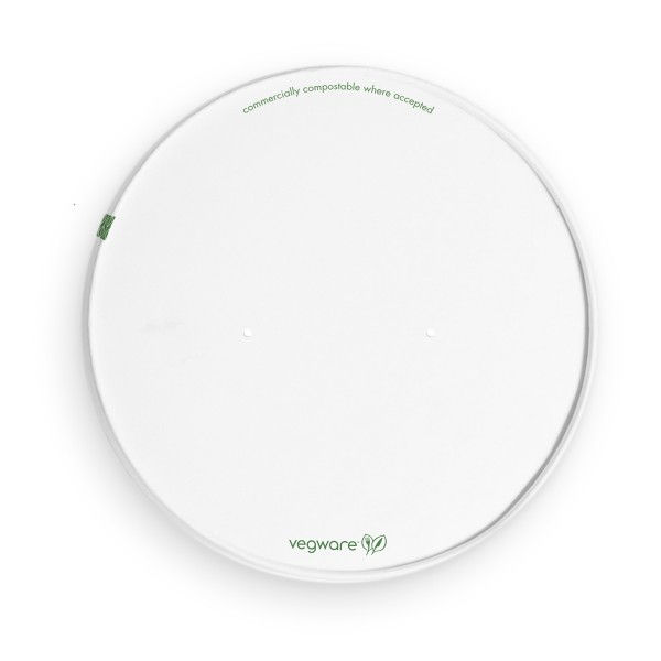 VEGWARE 185-SERIES, PLA-LINED PAPER LID WITH VENTS