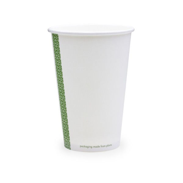 VEGWARE 16OZ WHITE SINGLE WALL HOT CUP