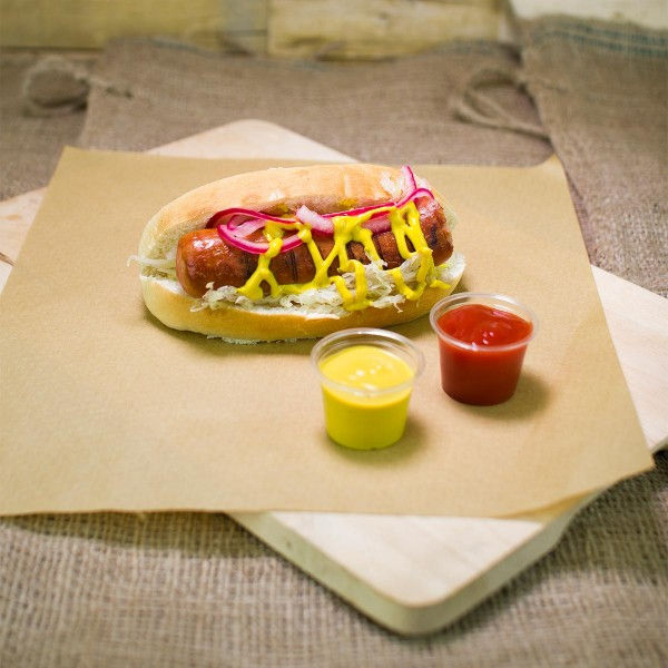 Thumbnail: VEGWARE 300 X 275MM UNBLEACHED GREASEPROOF SHEET with food